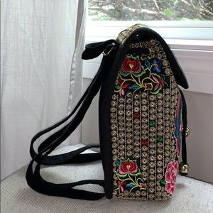 Vintage embroidered backpack